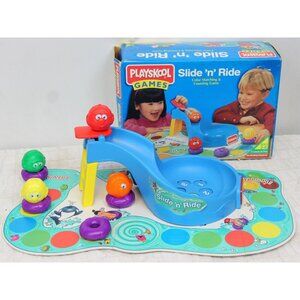 1995 Playskool Games Slide N Ride Color Matching Counting Game Skill Building